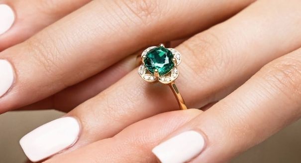 emerald engagement ring