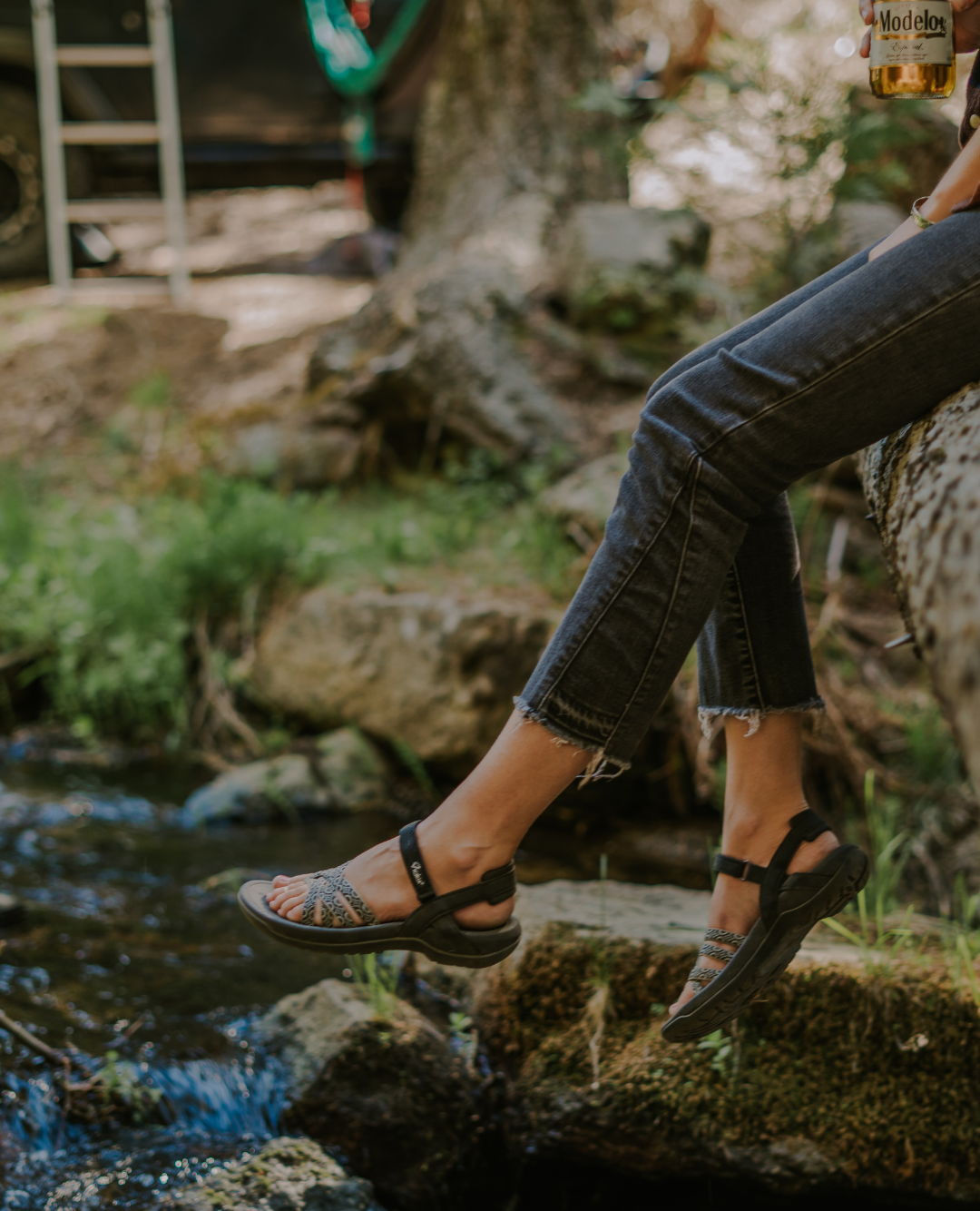 woman wearing samara walking sandals