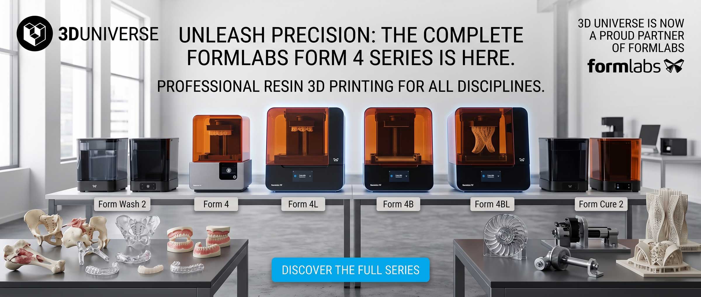 Professional SLA resin 3D printers from Formlabs