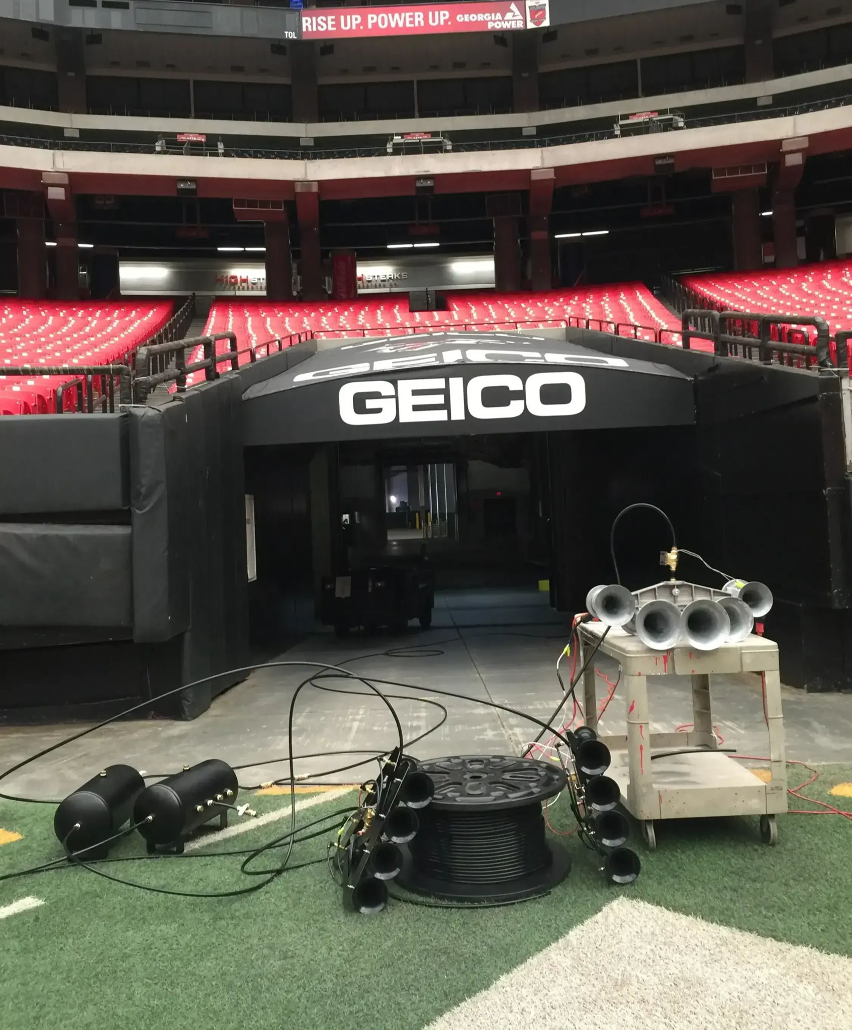 Atlanta Falcons Mercedes Benz Stadium Train Horn Install