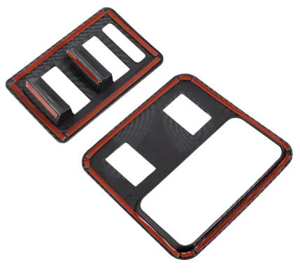 IAG I-Line 2pc Window Switch Panel Cover Kit Gloss Carbon for 2021+ Ford Bronco - Adhesive