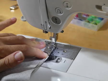 Starting to Sew a Rolled Hem