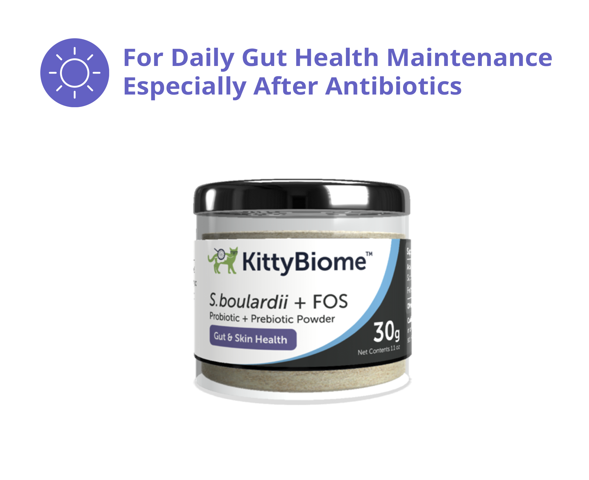 KittyBiome S. Boulardii + FOS Powder for Cats
