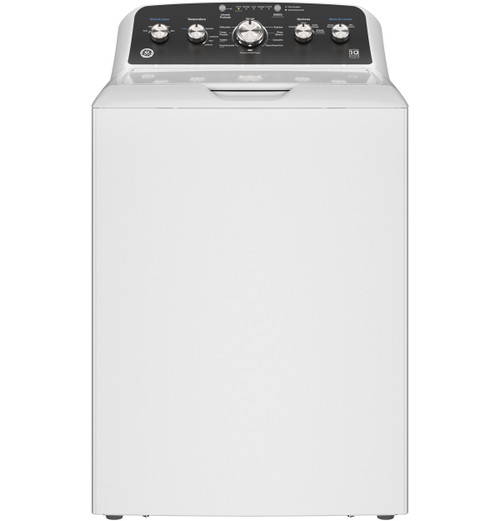 ​Lavadora GE® de 4.5 pies cúbicos de capacidad con panel de control en español y modos de lavado añadir remojo o más intenso