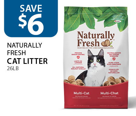 $6 off Naturally Fresh Cat Litter 26lb