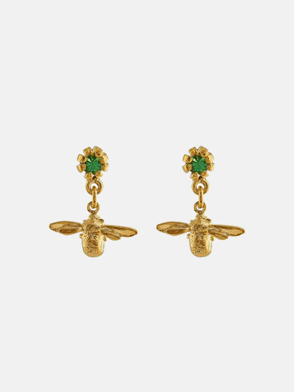 A product image of Alex Monroe's  gold Bee Earrings.