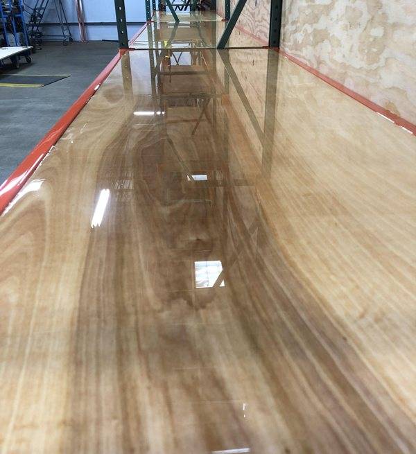 Epoxy coated mechanics stations at a bike shop