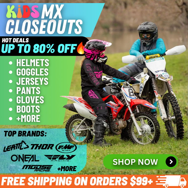 Youth MX Apparel and Helmets now up to 80% off!