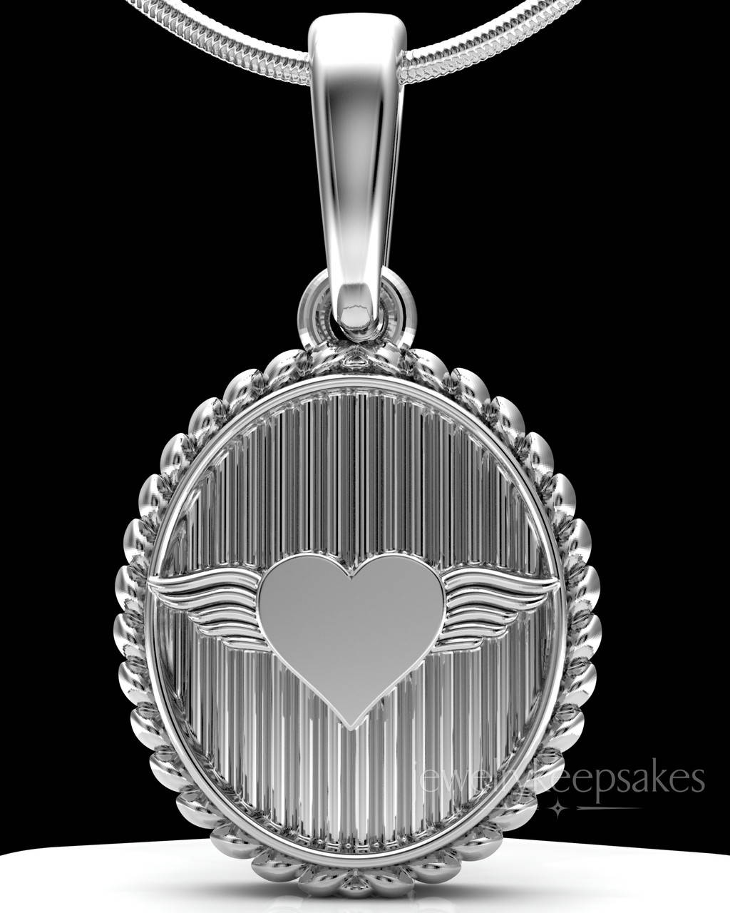 Sterling Silver Oval In Love Permanently Sealed Jewelry