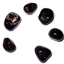 6 pierres d'onyx noir