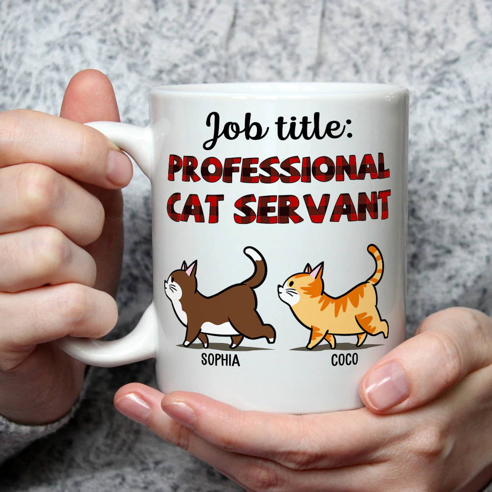 PROFESSIONAL CAT SERVANT - PERSONALIZED CUSTOM COFFEE MUG