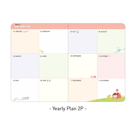 Yearly plan 1 - Ardium 2020 Hello coco dated weekly diary planner