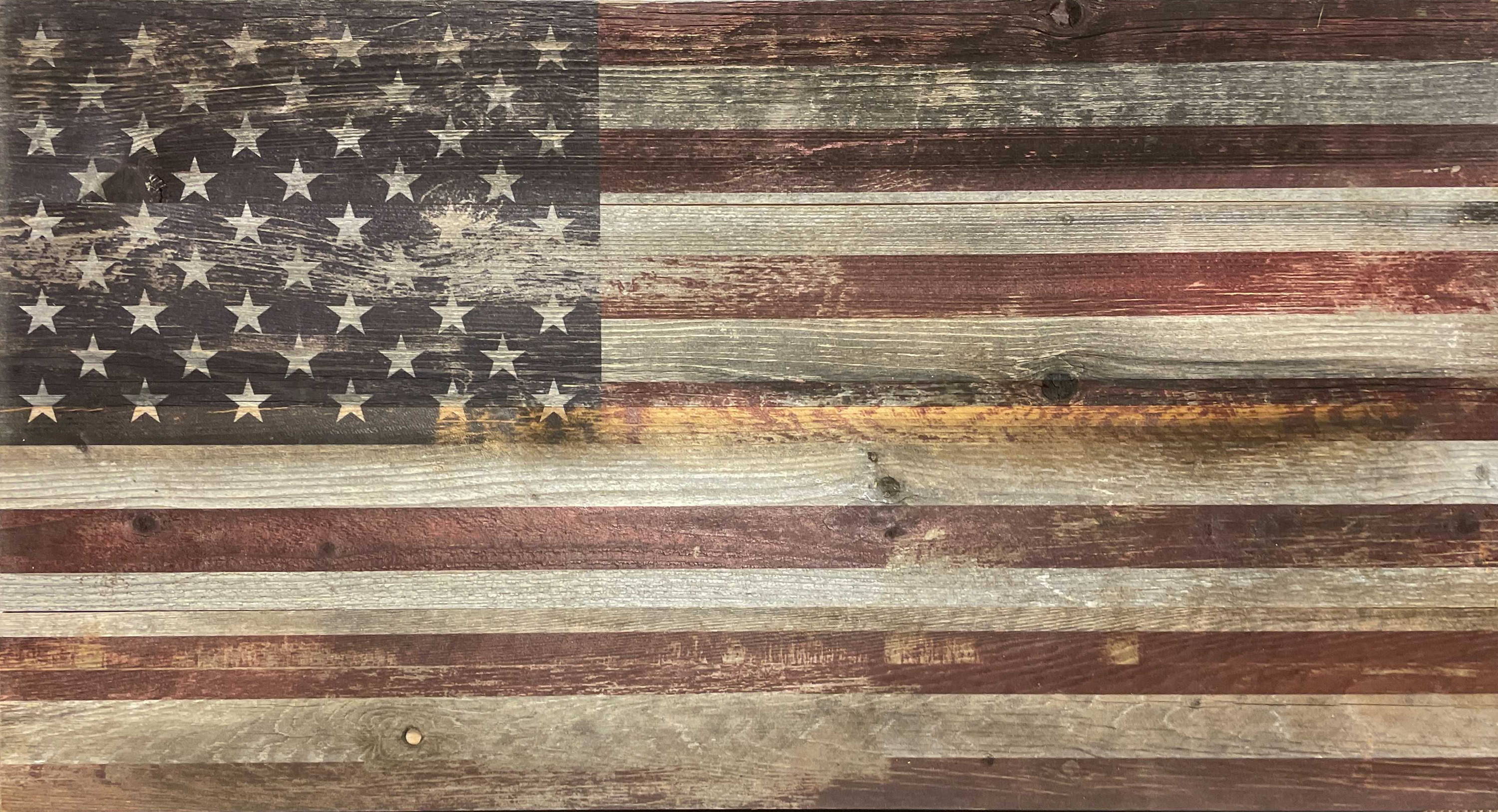 Stikwood Reclaimed Wood American Flag Wall Arr