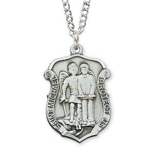 3D Saint Michael 14k Gold filled Necklace, 360 All Around Detail, Police  Officer, StMichael the Protector, Traveling Necklace, #1107