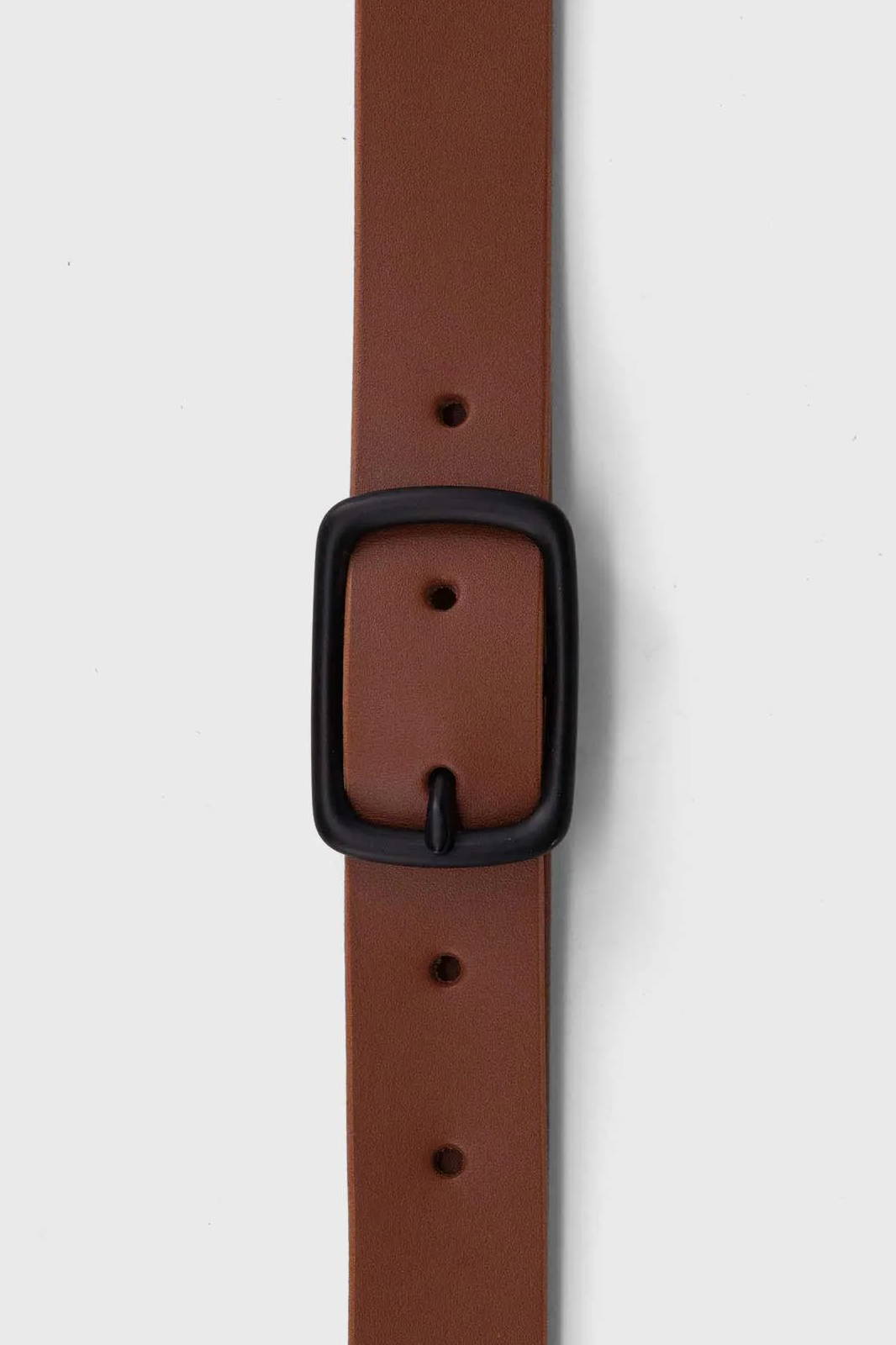 Leather Belt Dark Brown Ata Black Coated