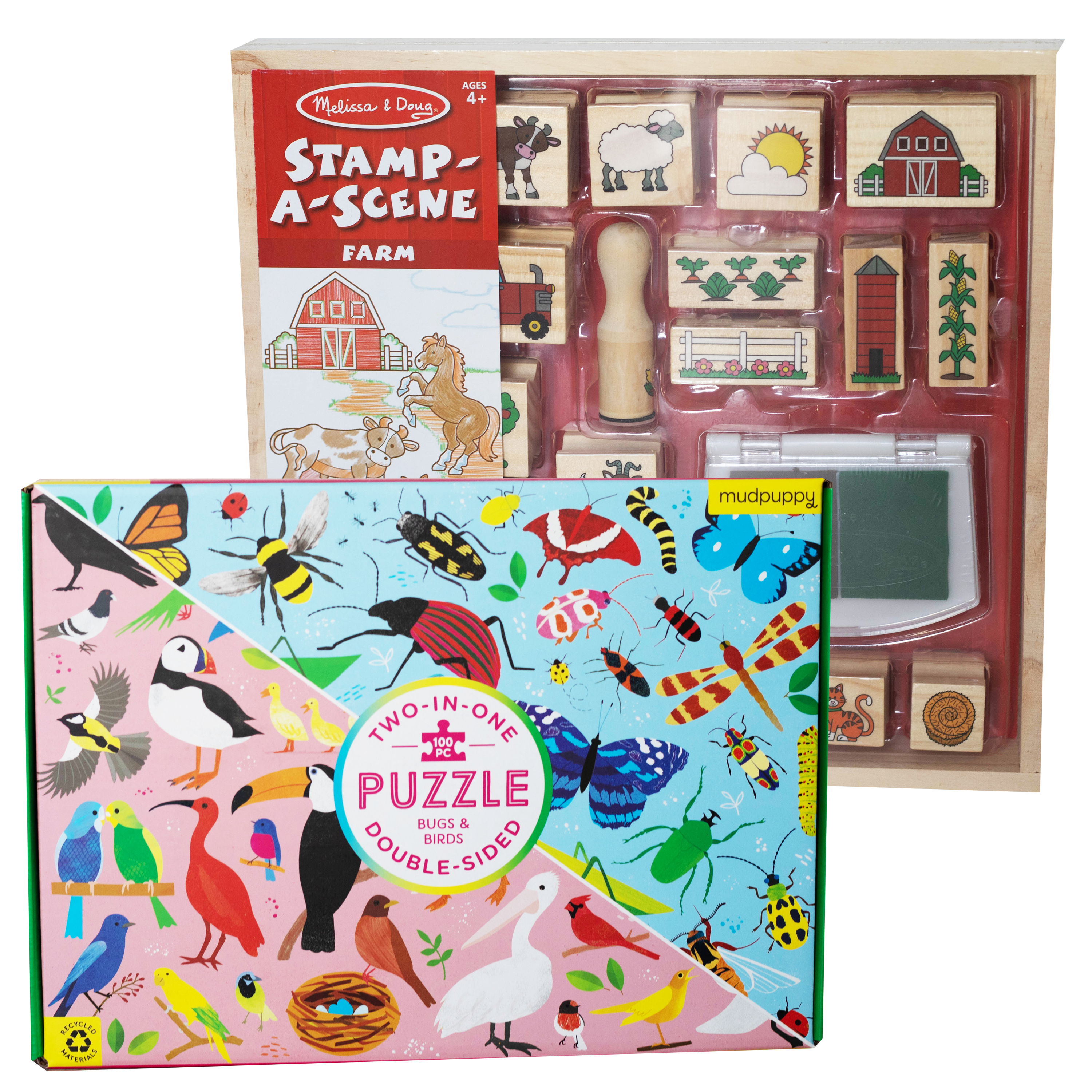 puzzles and stamp kits for kids