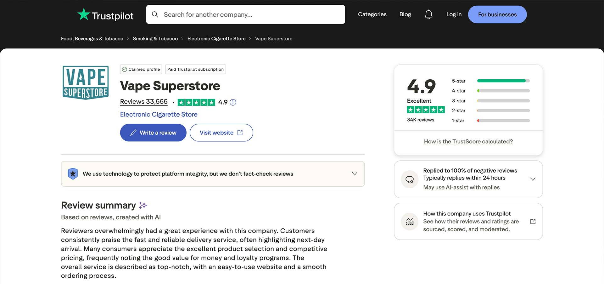 Screenshot of a webpage with reviews and ratings for 
