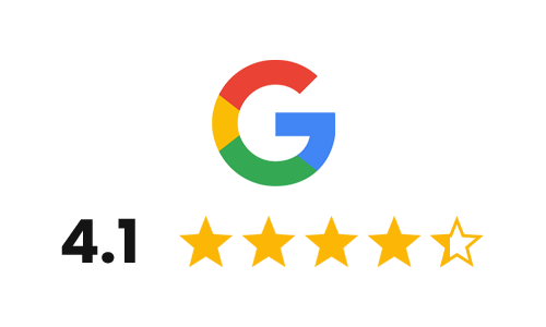 Google Ratings 4.1 stars
