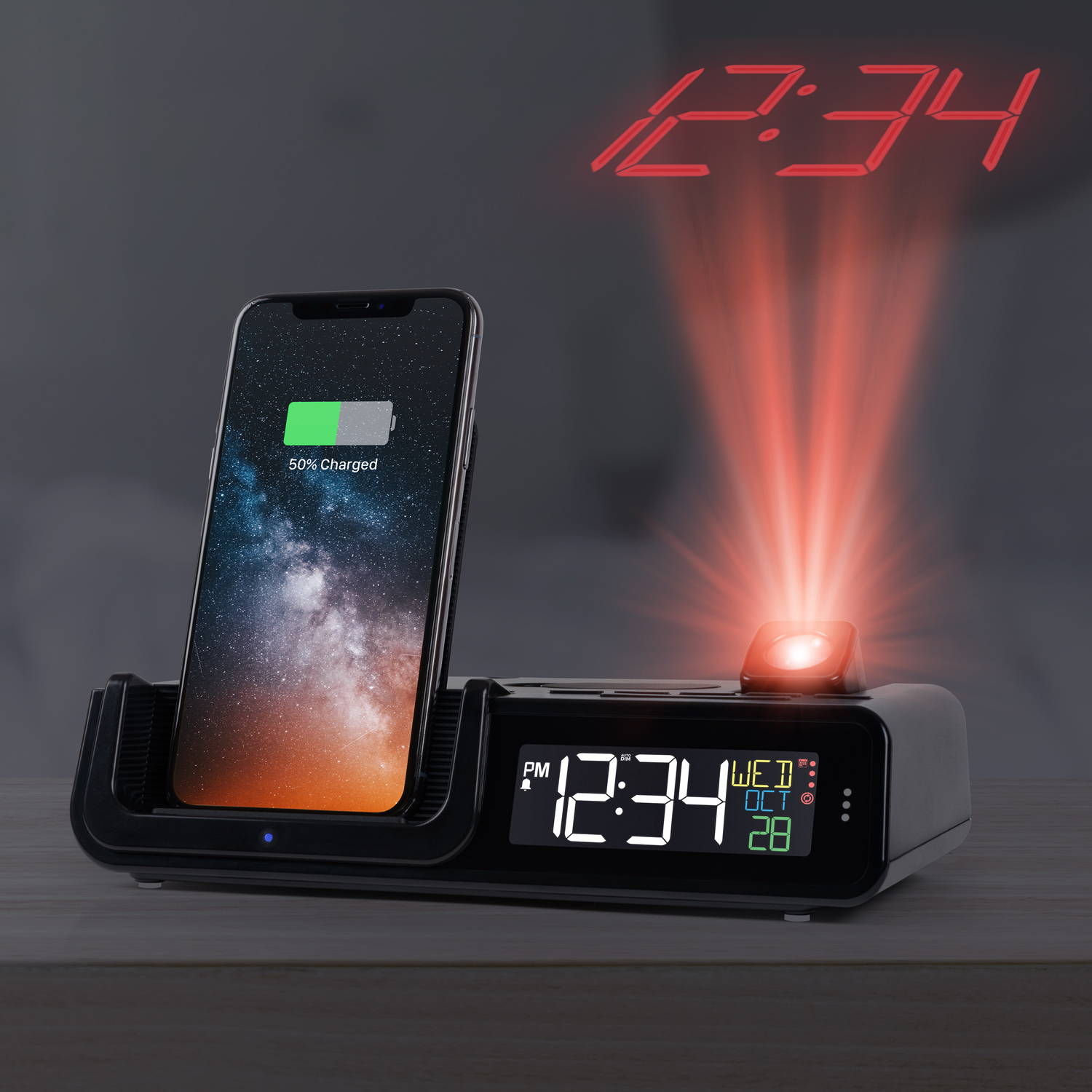Wattz 2.0 Alarm Clock Showing Projection Feature