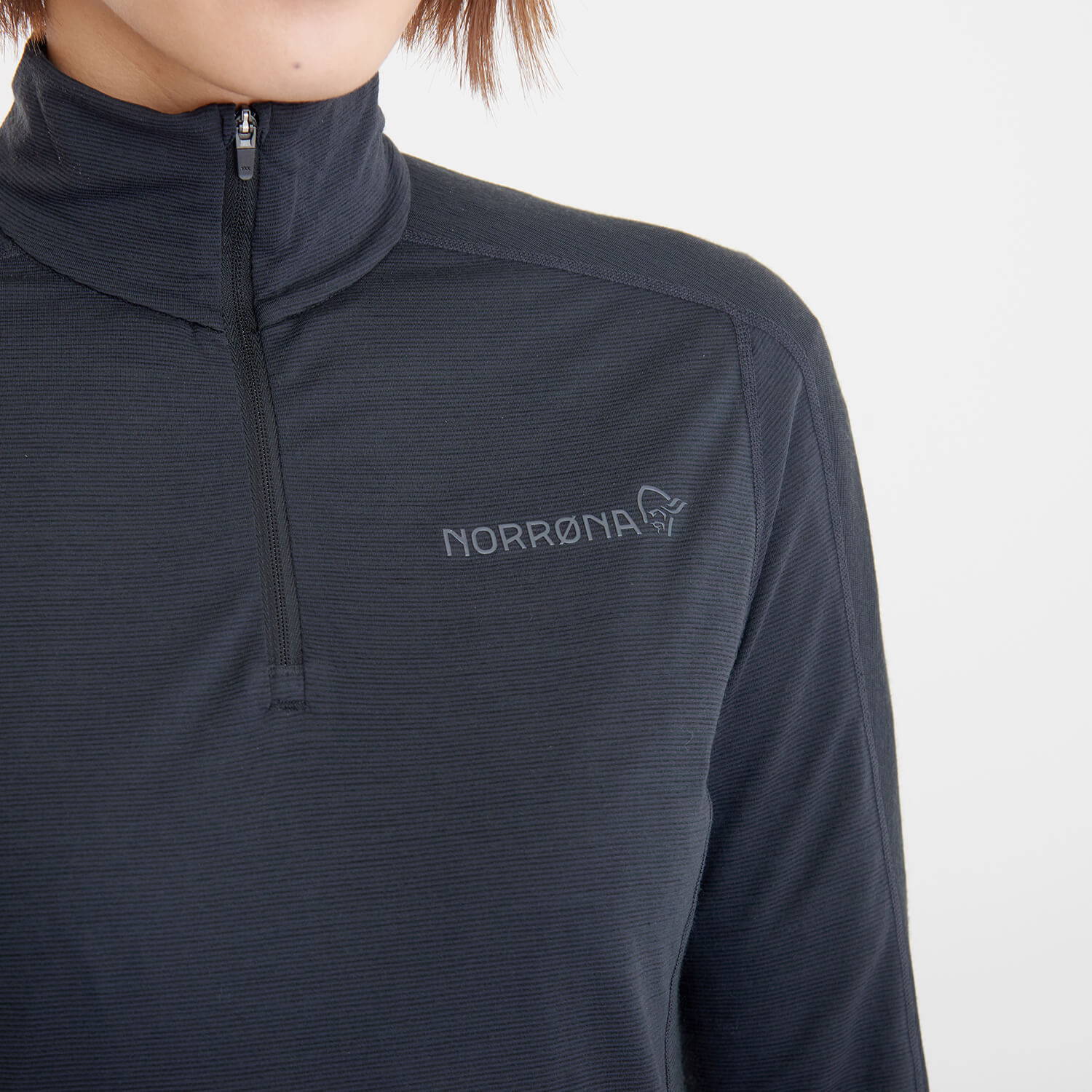NORRONA（ノローナ）/イコライザー メリノジップネック/ブラック/WOMENS
