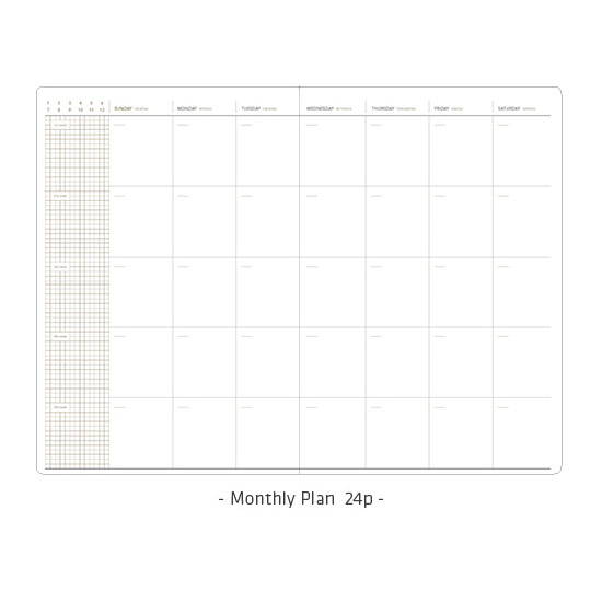 Monthly plan - Ardium 12 months dateless daily planner scheduler ver2