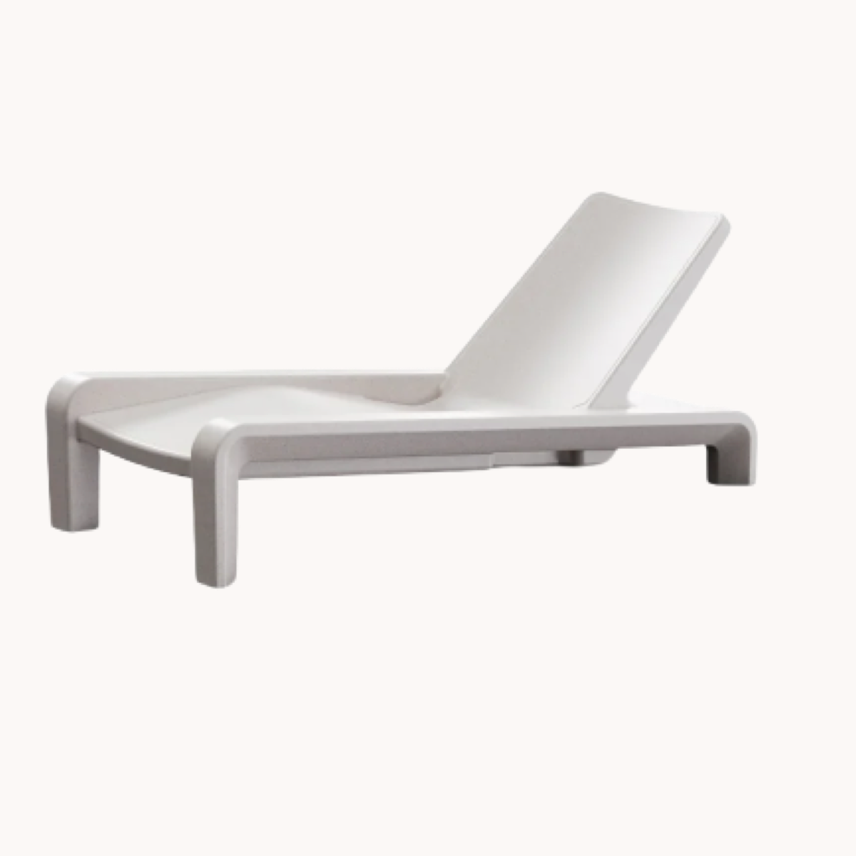 In-pool chaise lounger in white