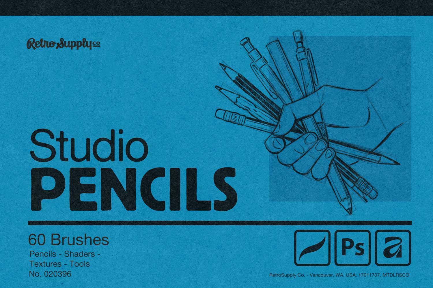 RetroSupply Studio Pencils for Procreate, Photoshop, and Affinity