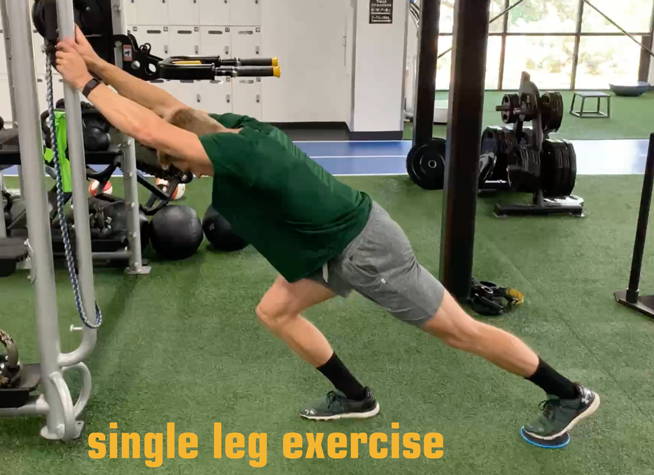 single leg exercise pro athlete