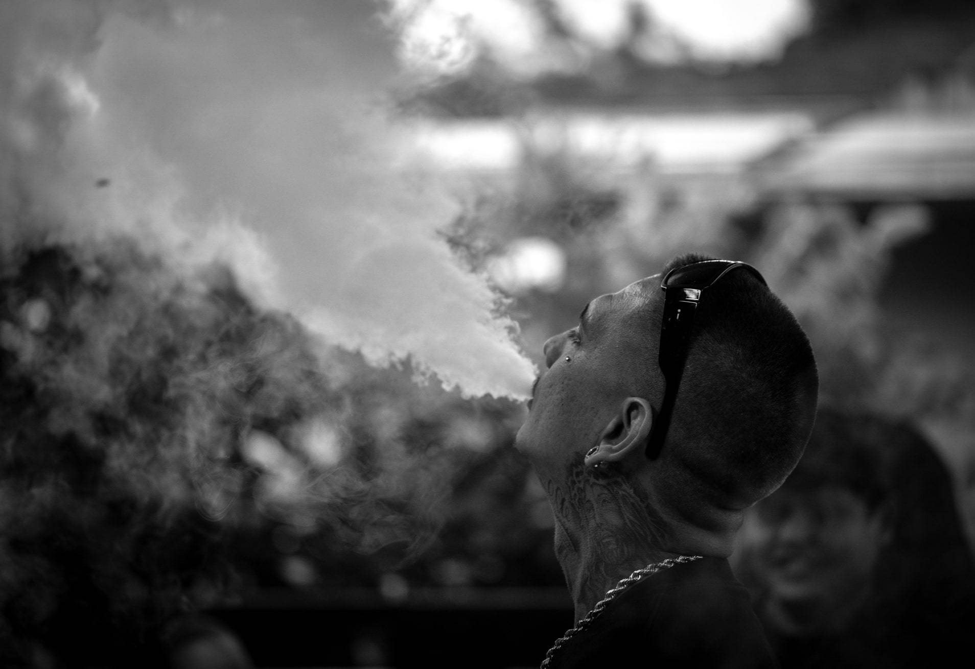 Blowing smoke