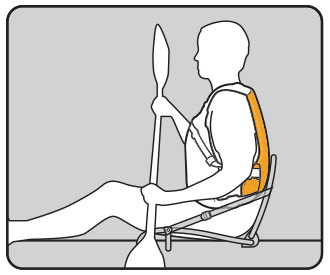 Illustration - Thin-back padding for natural seating posture