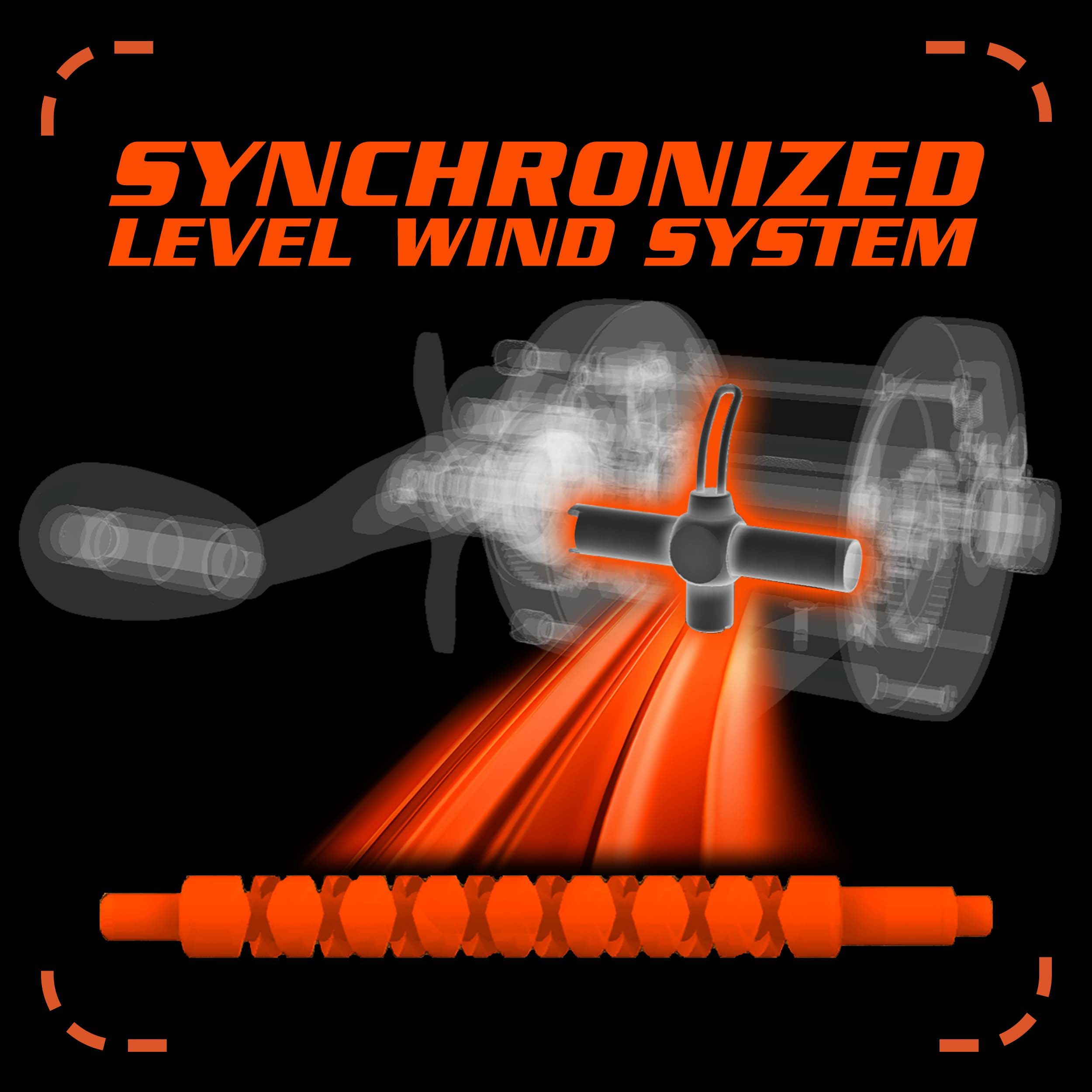 Synchronized level wind system