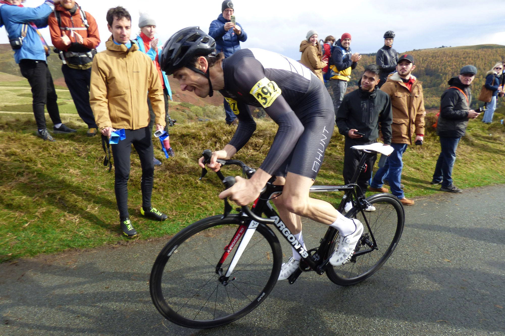 Rich competing at a hill climb event
