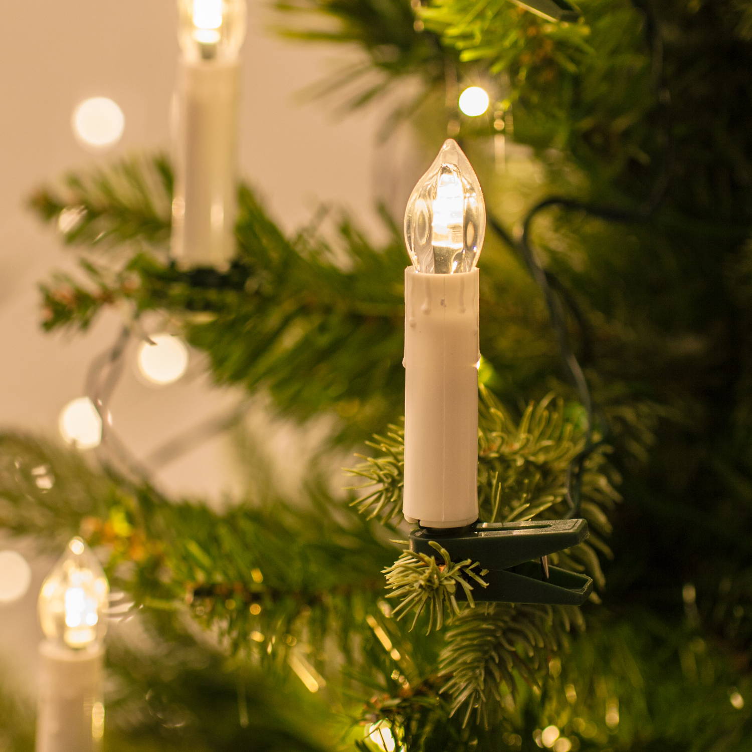 20er LED Leuchtkegel mit Wolle umzogen Weihnachtsbaum Weihnachten H60cm