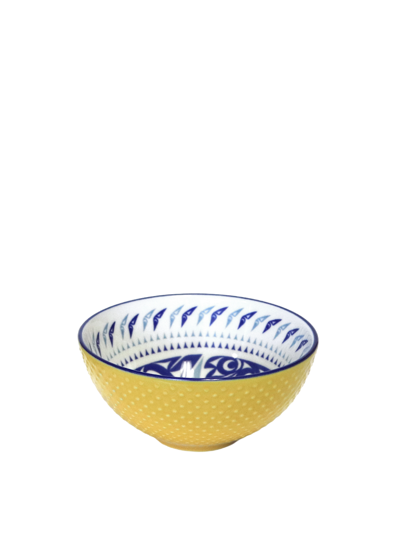 Porcelain Art Bowl (Small) - Hummingbird (Yellow)